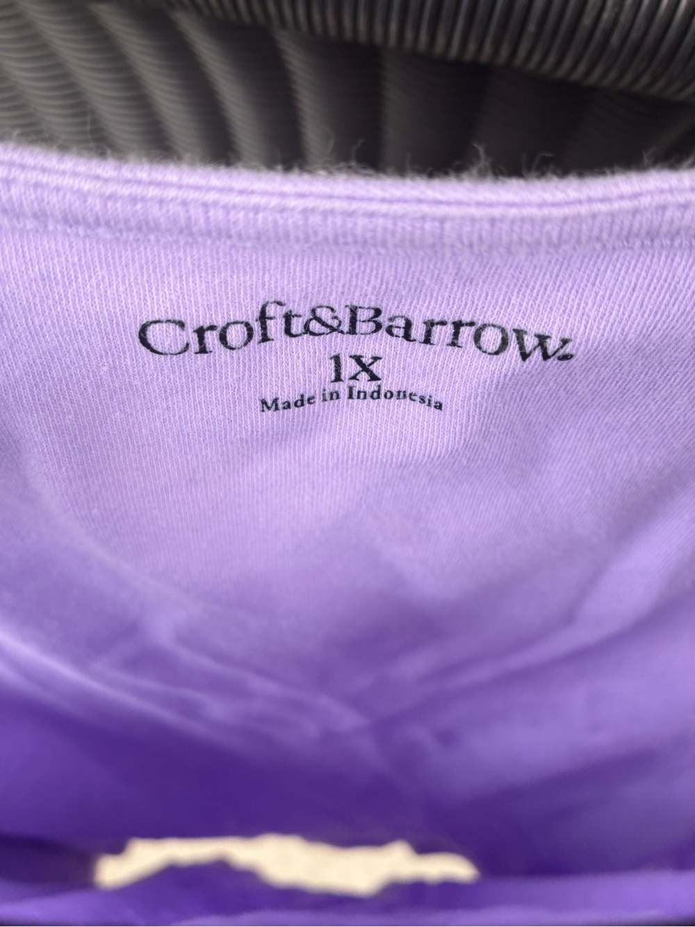 croft & barrow Light Purple Crochet Overlay Tank - Picture 3 of 9
